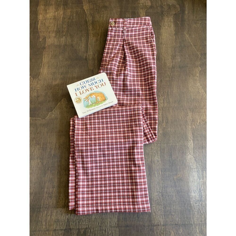 Hollister Red Plaid Straight Leg Pants